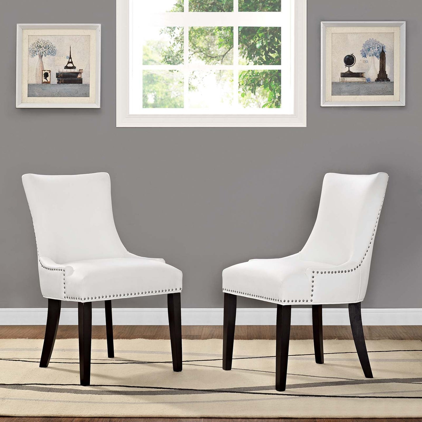 Modway Marquis Dining Chair Faux Leather Set of 2 | Dining Chairs | Modishstore-6