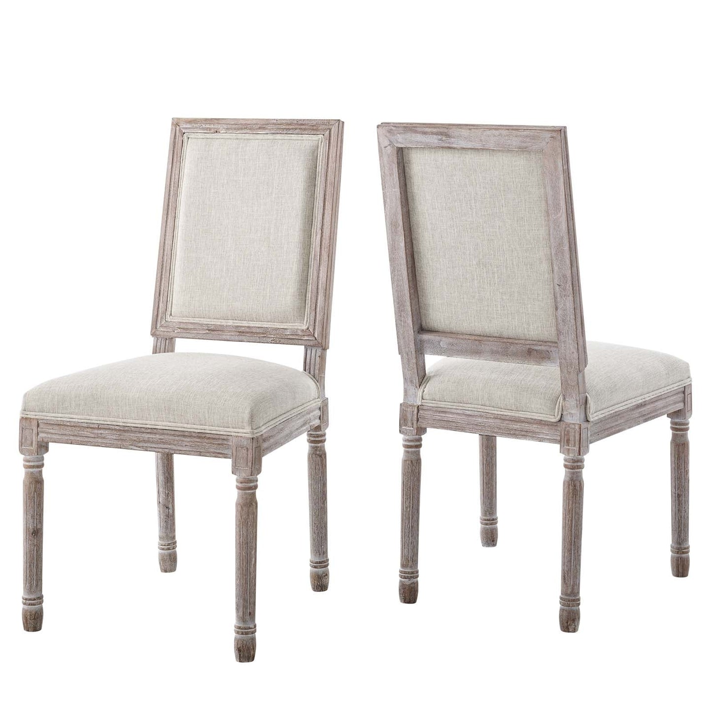 Modway Court Dining Side Chair Upholstered Fabric Set of 2 | Dining Chairs | 