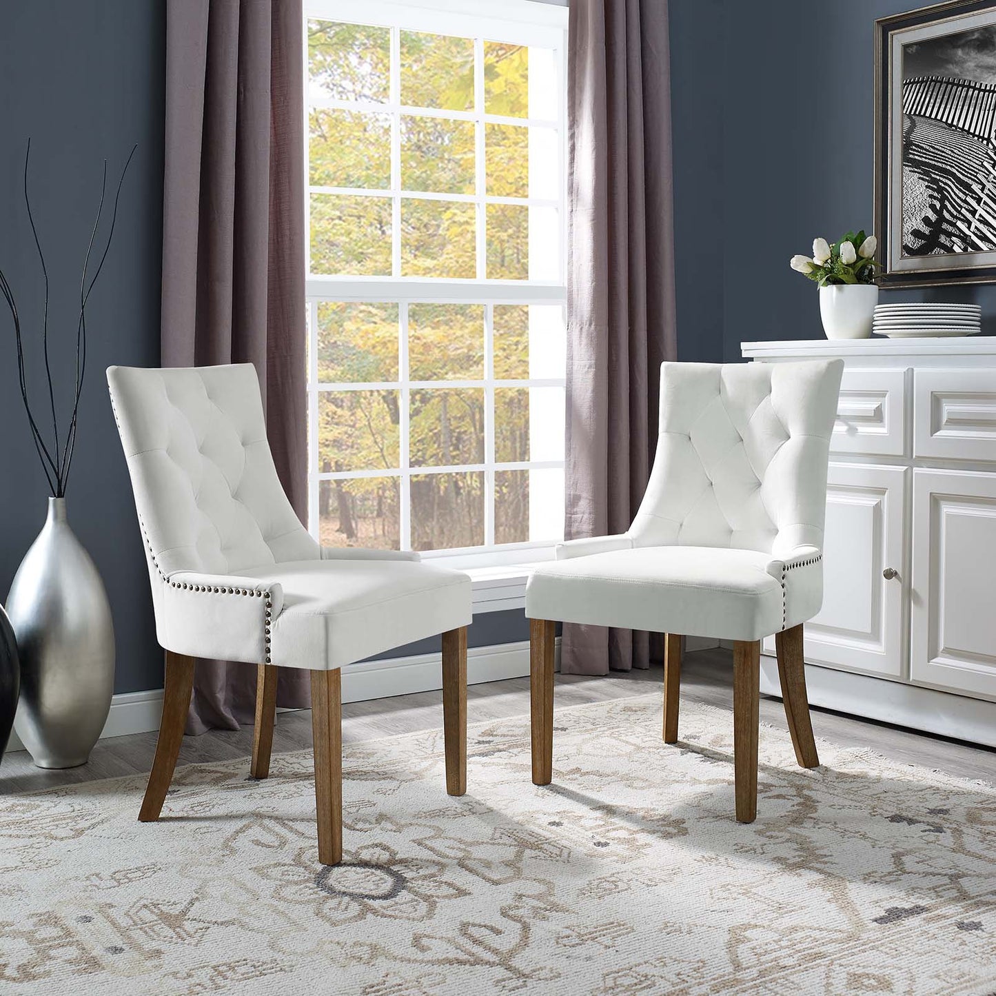 Modway Pose Dining Chair Performance Velvet Set of 2 | Dining Chairs | Modishstore-11