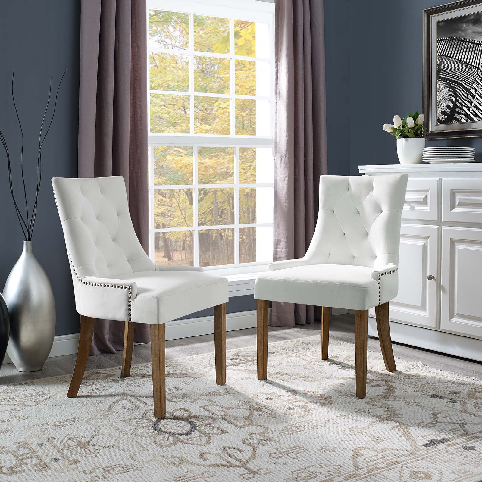 Modway Pose Dining Chair Performance Velvet Set of 2 | Dining Chairs | Modishstore-11