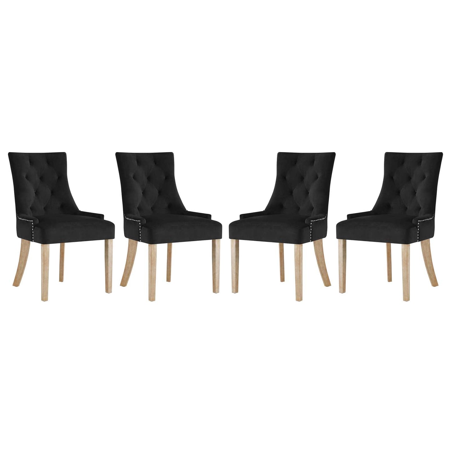 Modway Pose Dining Chair Performance Velvet Set of 4 | Dining Chairs | Modishstore