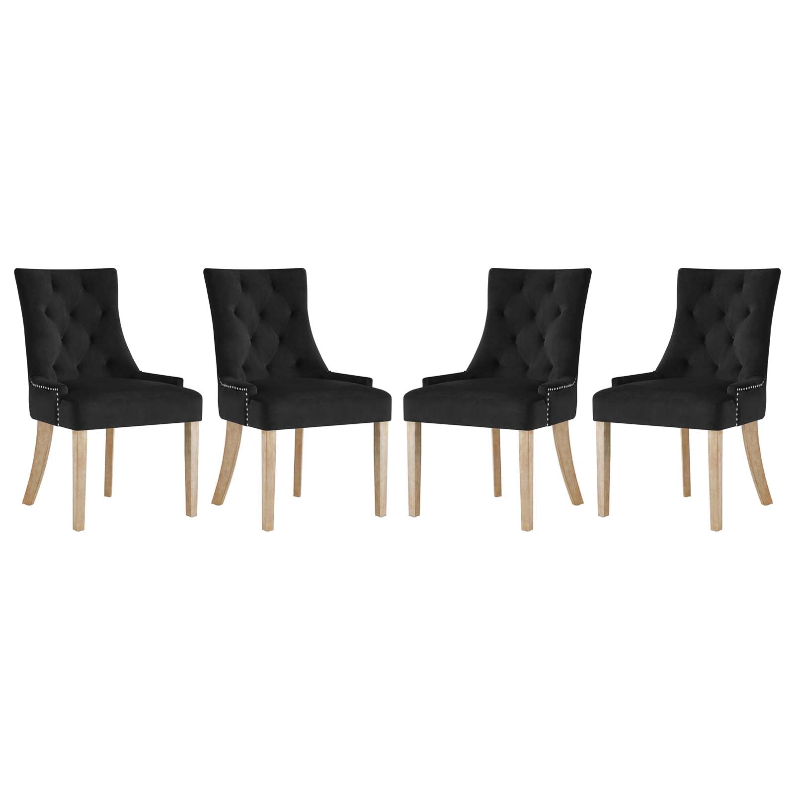 Modway Pose Dining Chair Performance Velvet Set of 4 | Dining Chairs | Modishstore