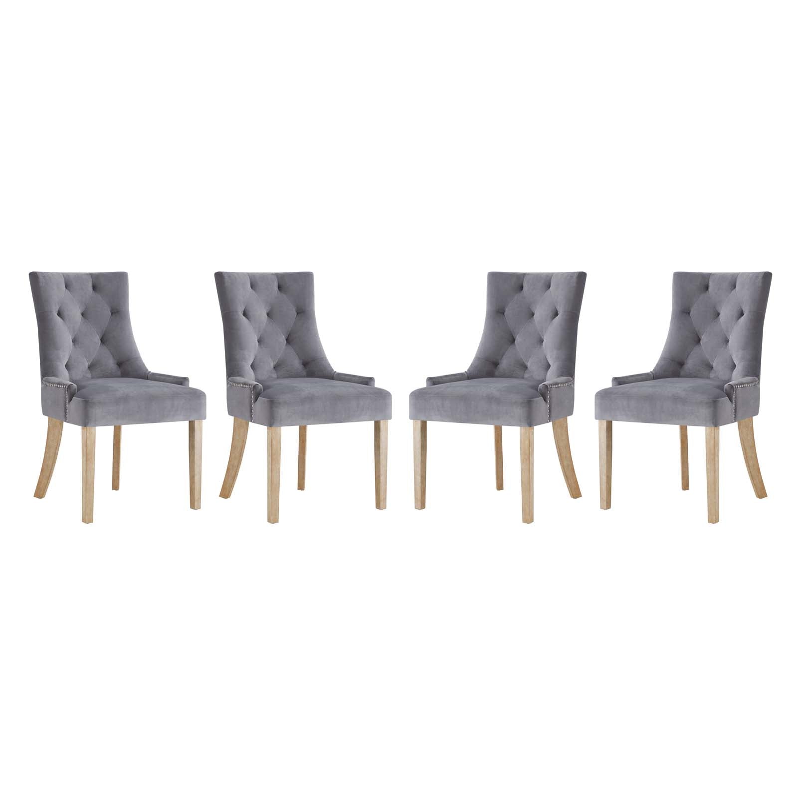 Modway Pose Dining Chair Performance Velvet Set of 4 | Dining Chairs | Modishstore-13