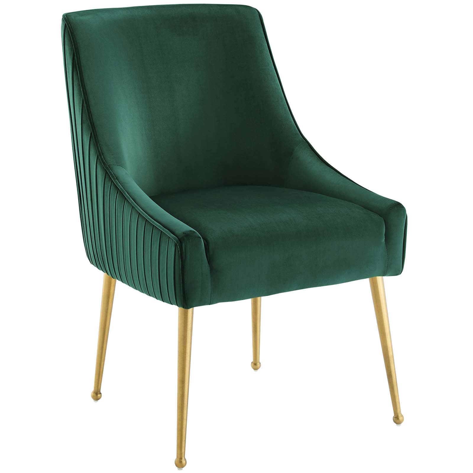 Modway Discern Pleated Back Upholstered Performance Velvet Dining Chair | Dining Chairs | 