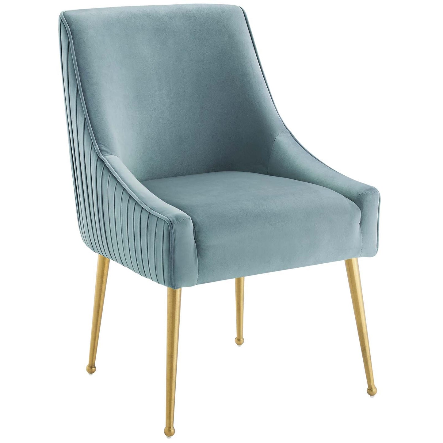 Modway Discern Pleated Back Upholstered Performance Velvet Dining Chair | Dining Chairs | 