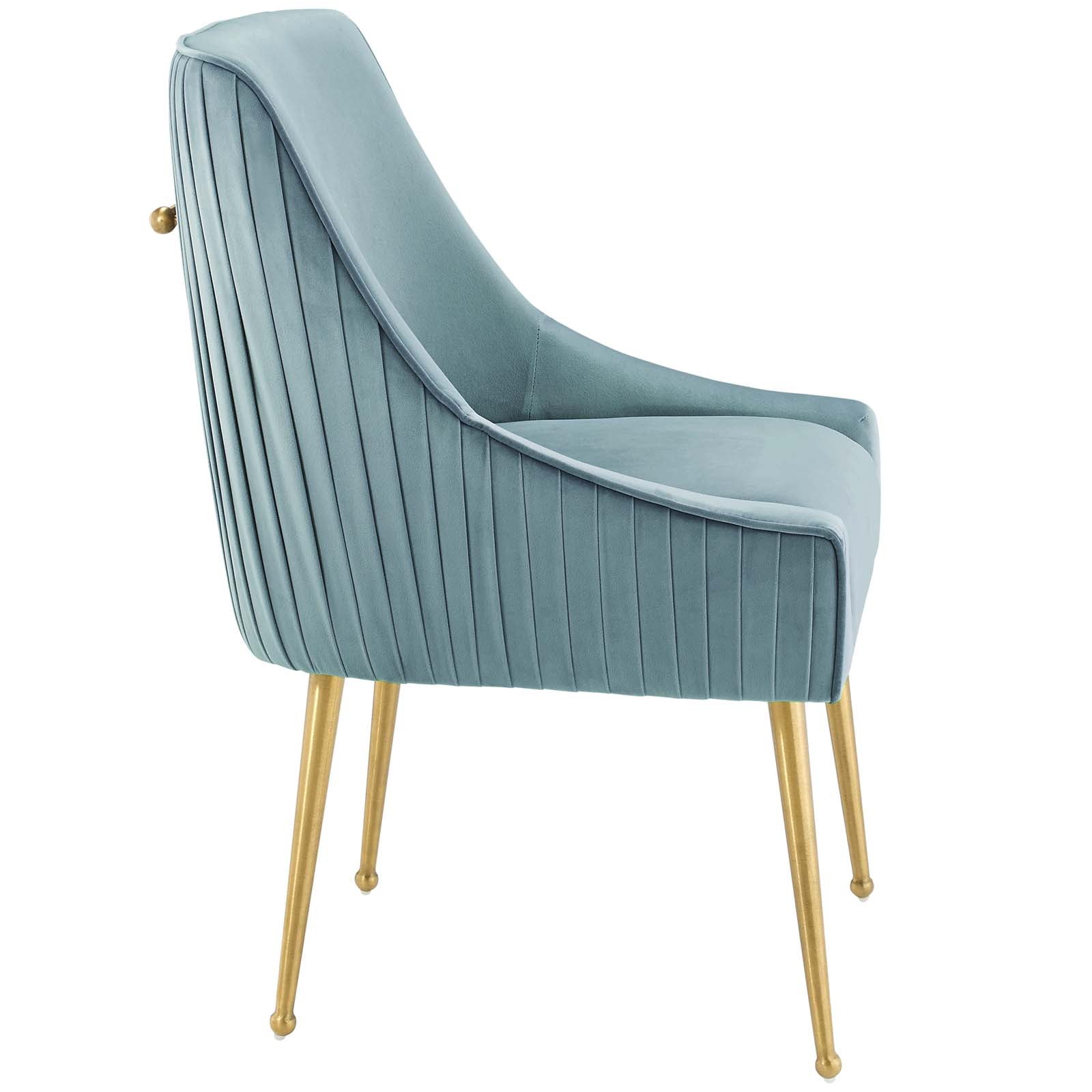 Modway Discern Pleated Back Upholstered Performance Velvet Dining Chair | Dining Chairs | 