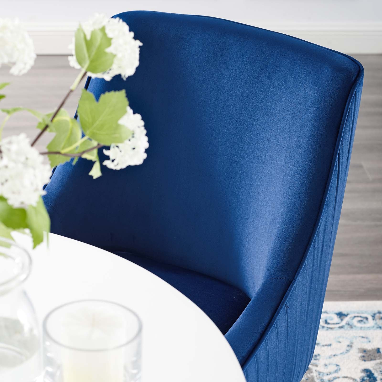Modway Discern Pleated Back Upholstered Performance Velvet Dining Chair | Dining Chairs | 