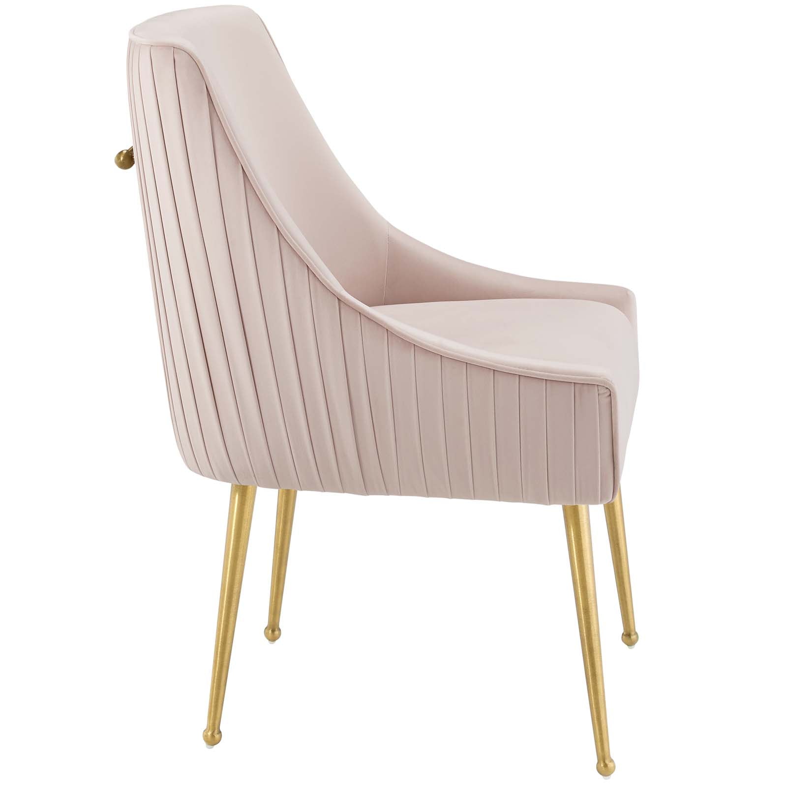 Modway Discern Pleated Back Upholstered Performance Velvet Dining Chair | Dining Chairs | 
