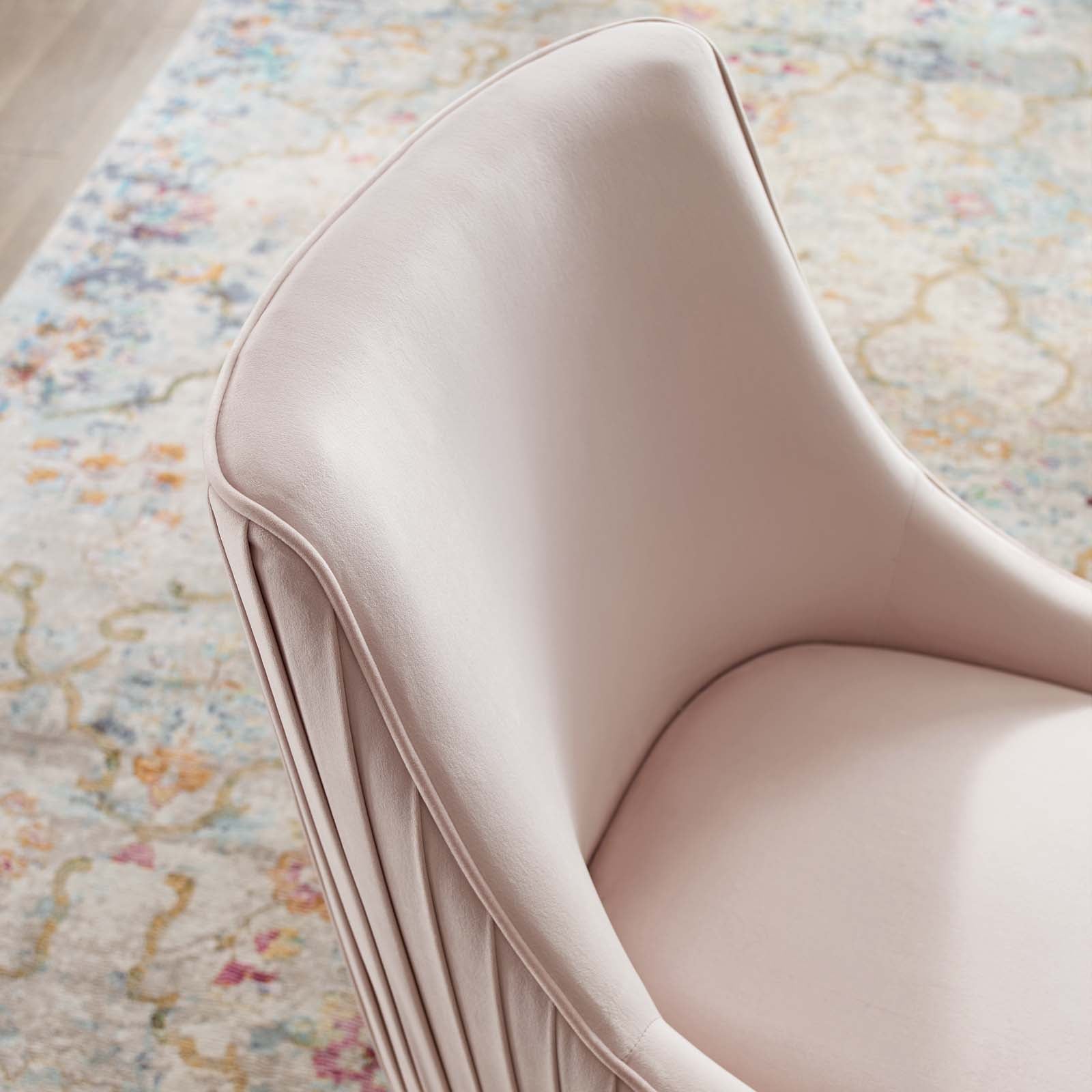 Modway Discern Pleated Back Upholstered Performance Velvet Dining Chair | Dining Chairs | 