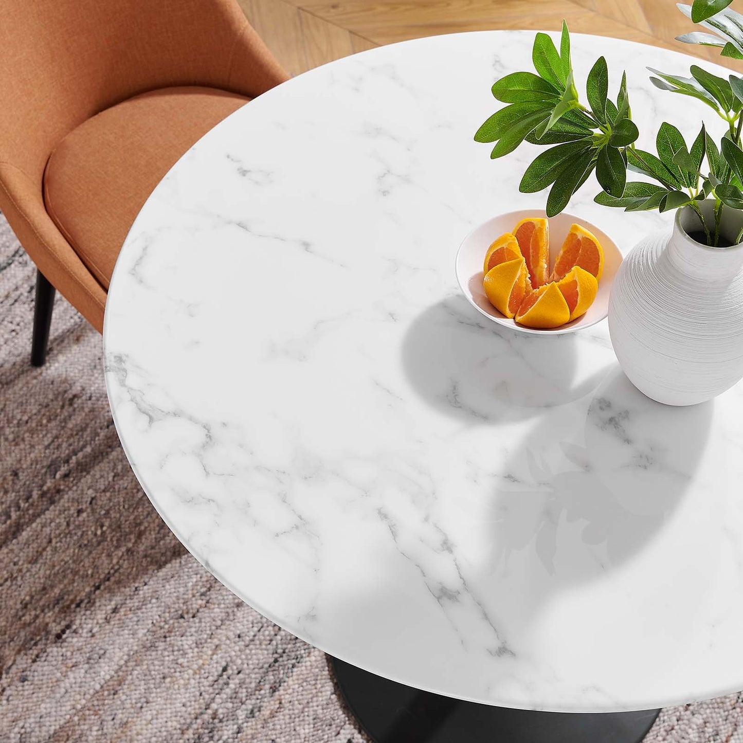 Modway Lippa 36" Round Artificial Marble Dining Table - EEI-3516