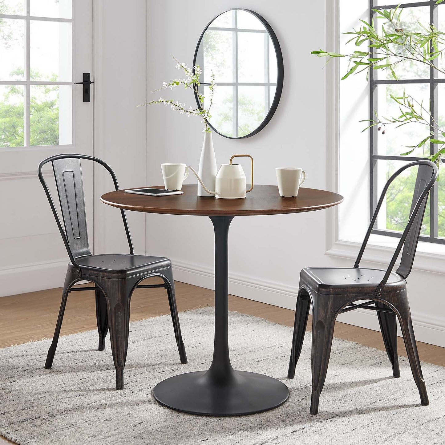 Modway Lippa 36" Round Walnut Dining Table - EEI-3519