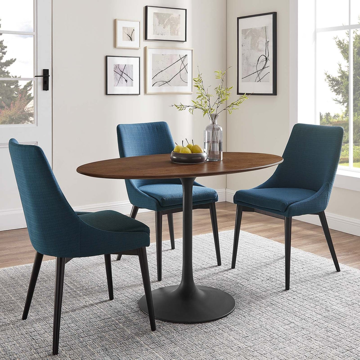 Modway Lippa 48" Oval Walnut Dining Table - EEI-3520