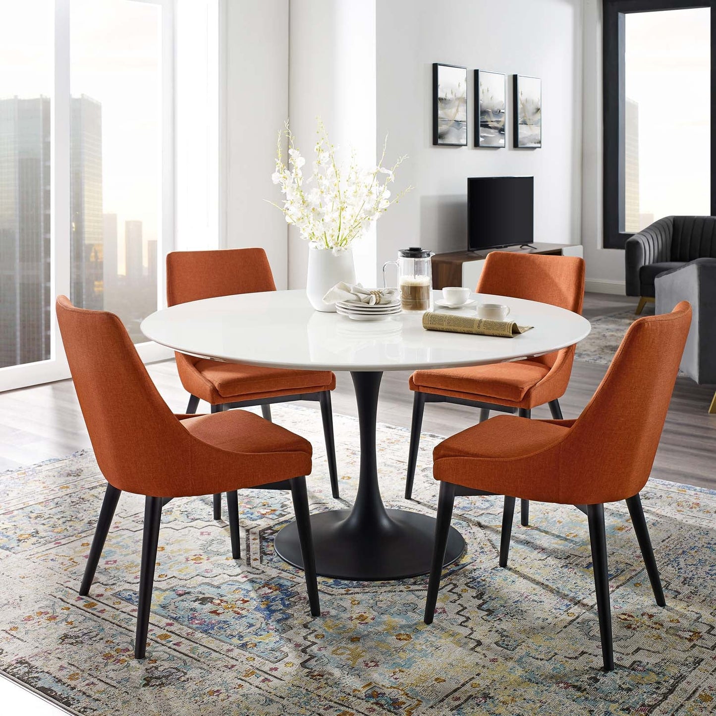 Modway Lippa 54" Round Wood Dining Table | Dining Tables | Modishstore