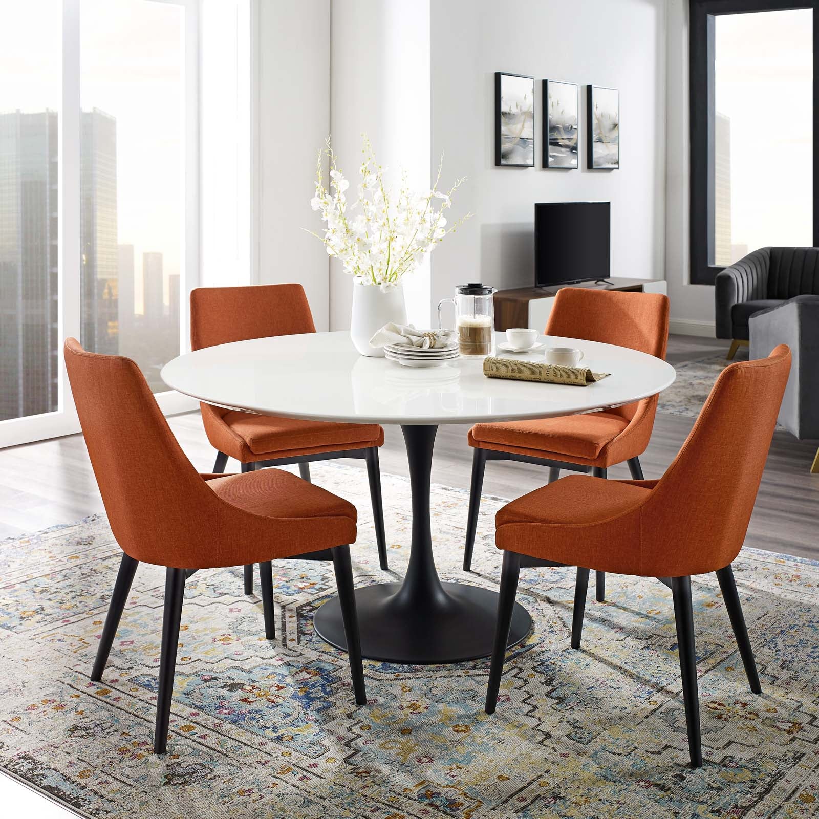 Modway Lippa 54" Round Wood Dining Table | Dining Tables | Modishstore