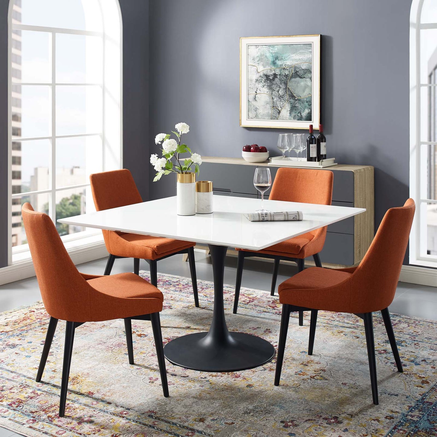Modway Lippa 47" Square Wood Top Dining Table-EEI-3525 | Dining Tables | Modishstore-3
