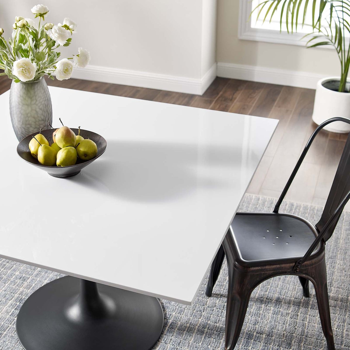 Modway Lippa 47" Square Wood Top Dining Table-EEI-3525 - EEI-3525