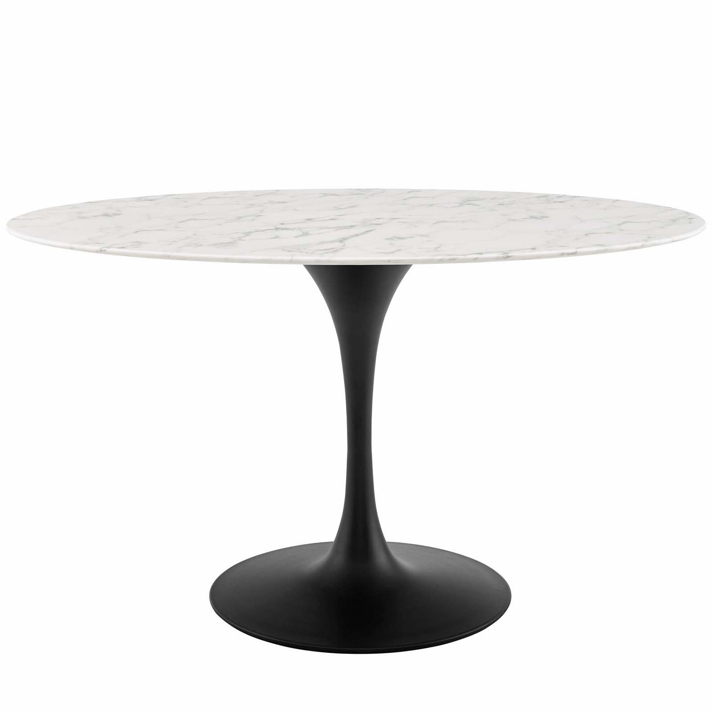 Modway Lippa 54" Oval Artificial Marble Dining Table