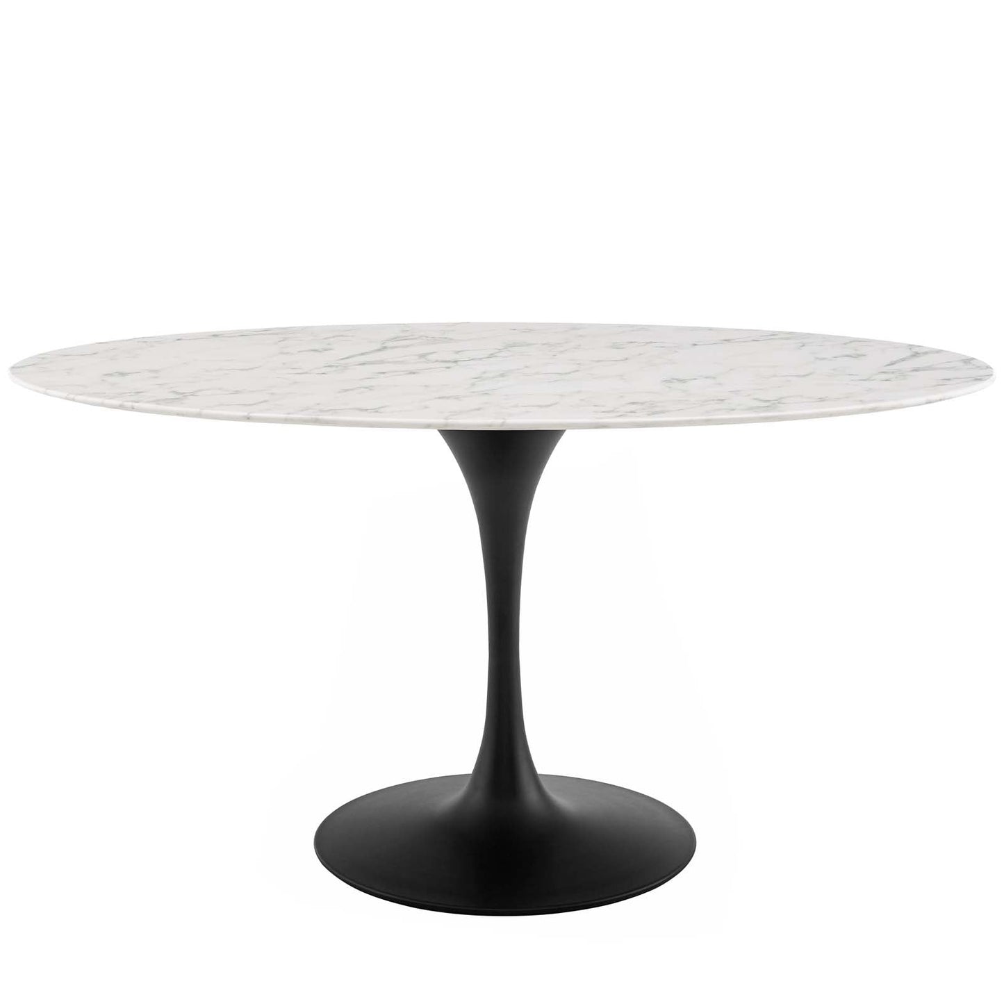 Modway Lippa 60" Oval Artificial Marble Dining Table | Dining Tables | Modishstore