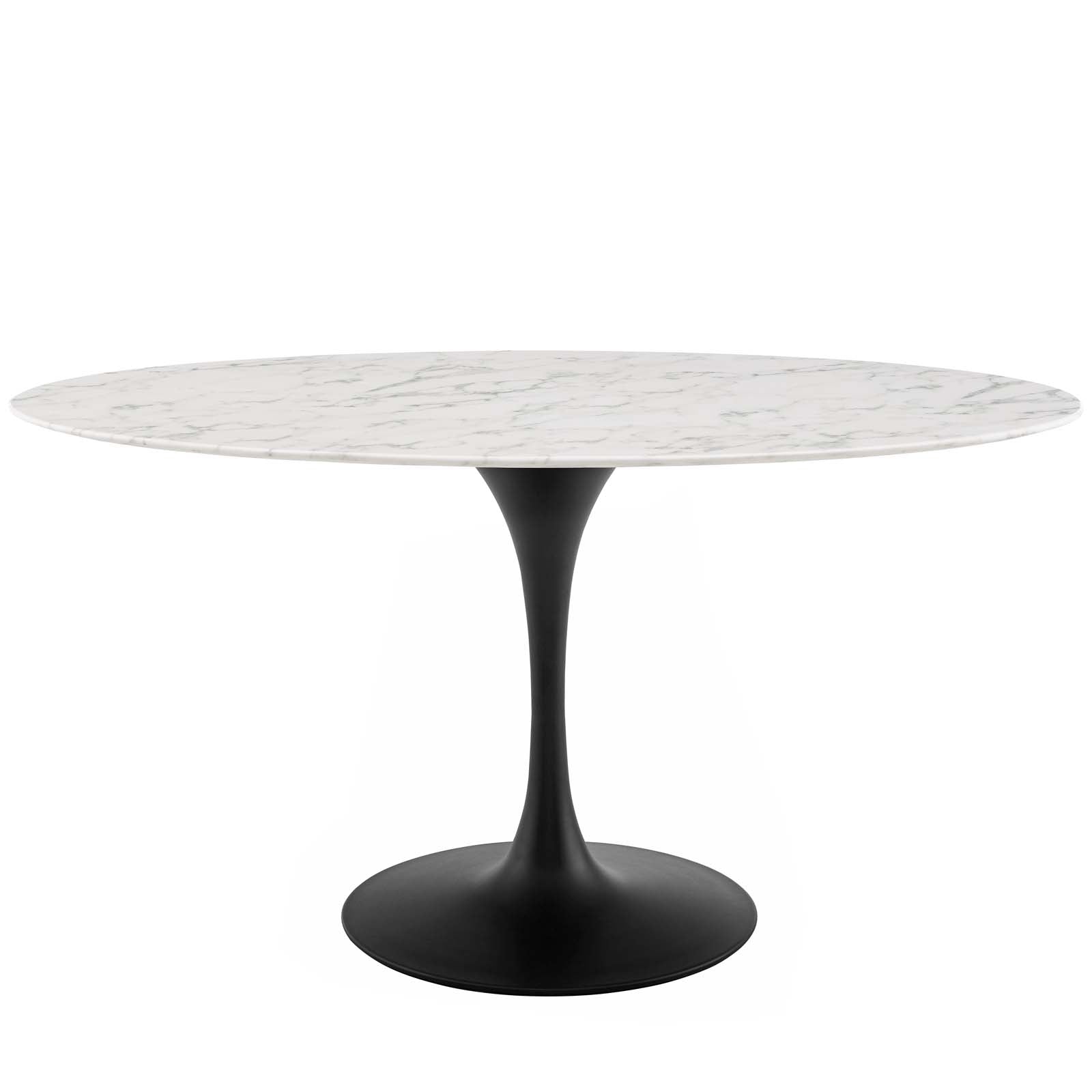 Modway Lippa 60" Oval Artificial Marble Dining Table | Dining Tables | Modishstore