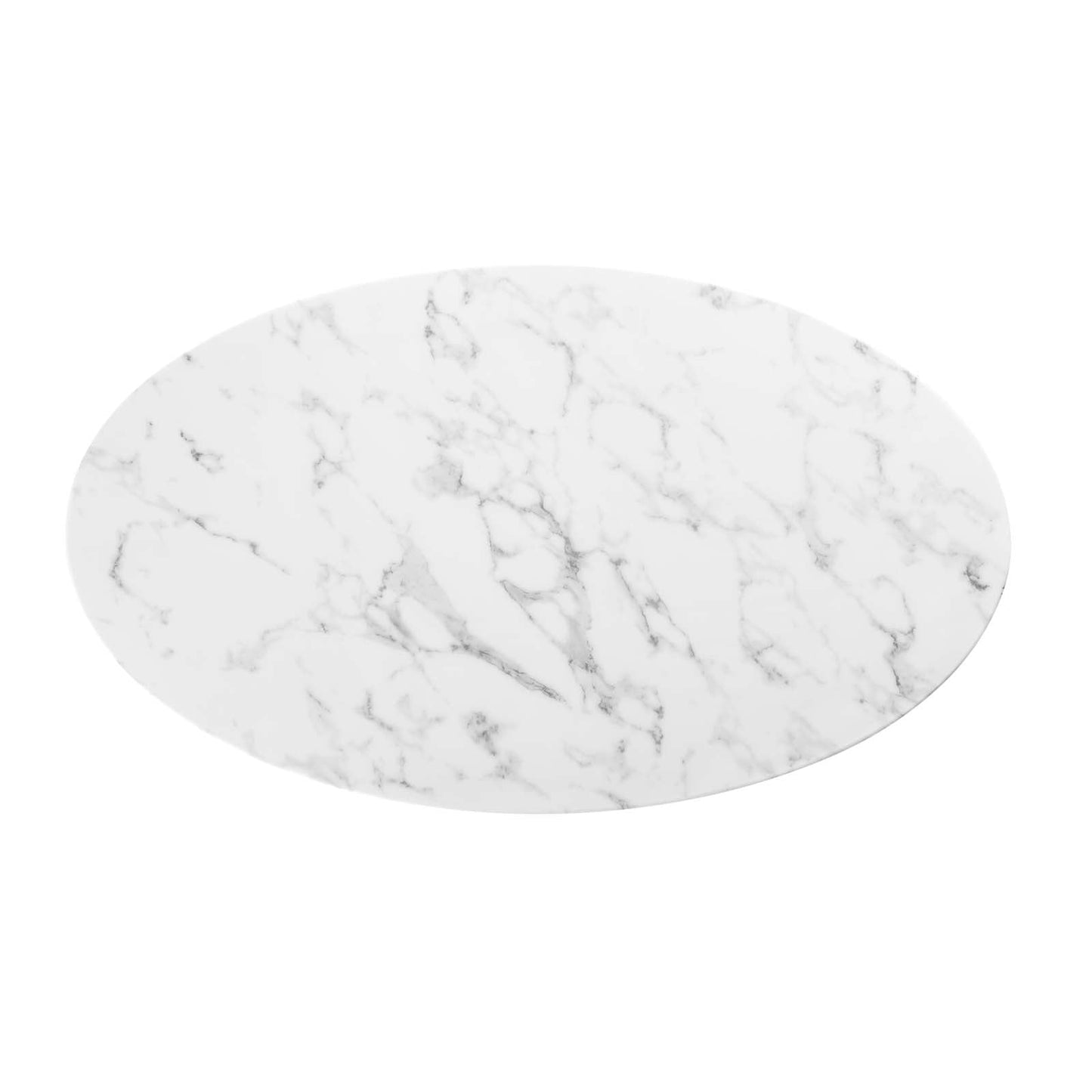 Modway Lippa 48" Oval-Shaped Artificial Marble Coffee Table-EEI-3537 - EEI-3537