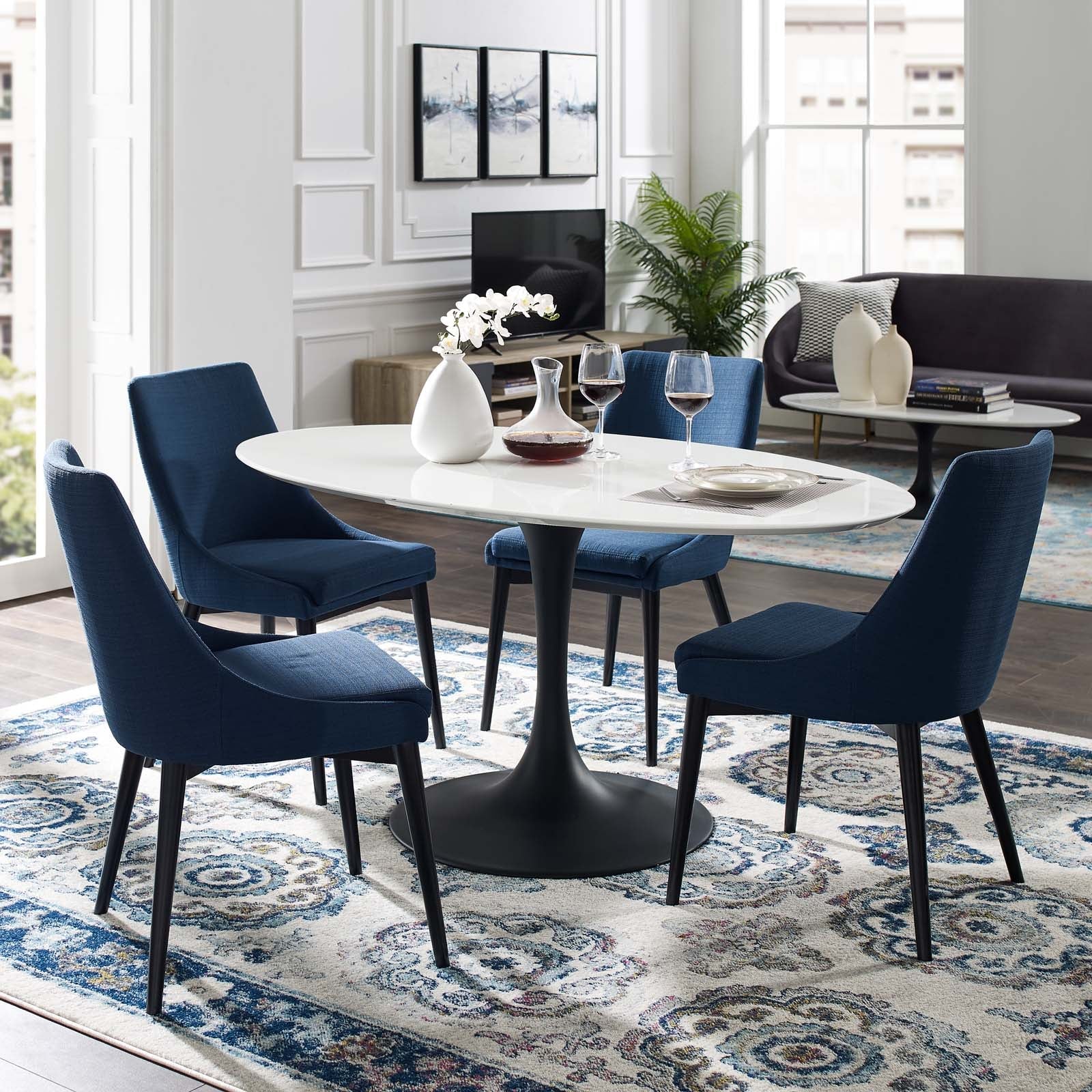 Modway Lippa 60" Oval Wood Top Dining Table | Dining Tables | Modishstore