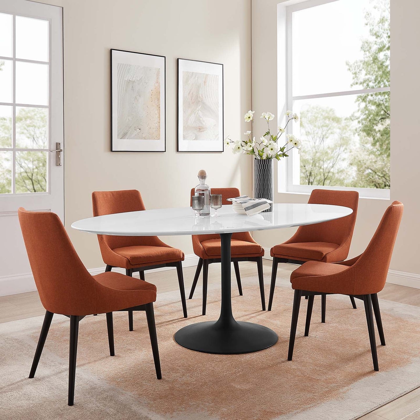 Modway Lippa 78" Oval Wood Dining Table - EEI-3540