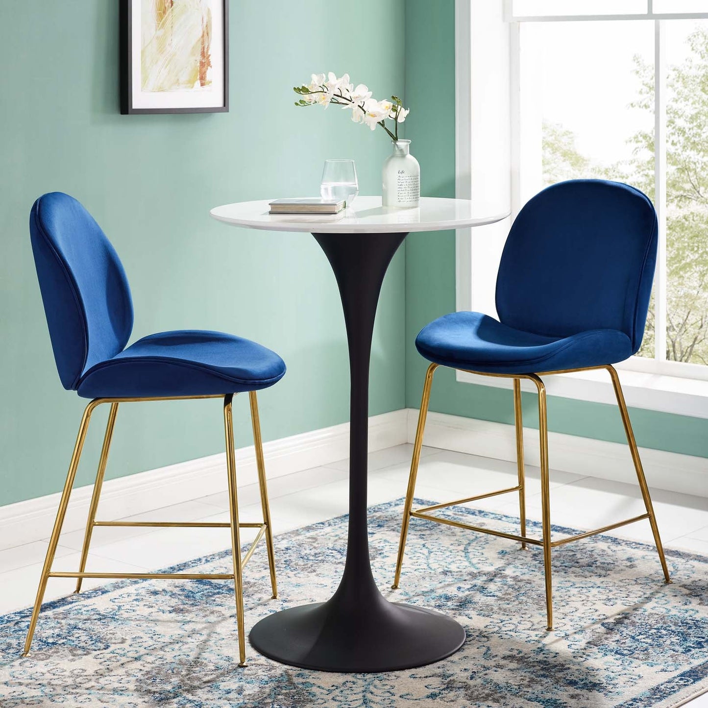 Modway Lippa 28" Round Wood Bar Table | Bar Table | Modishstore
