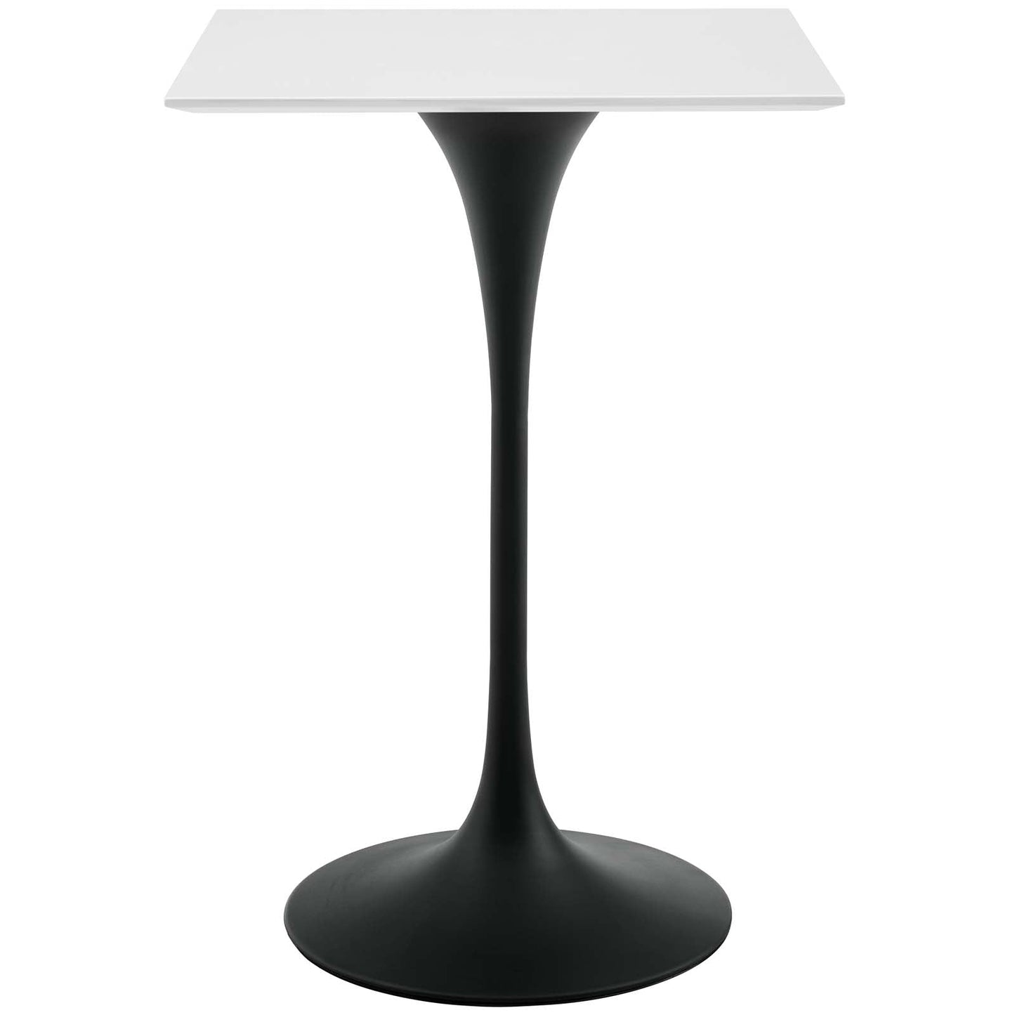 Modway Lippa 28" Square Wood Top Bar Table in White | Bar Table | Modishstore-2