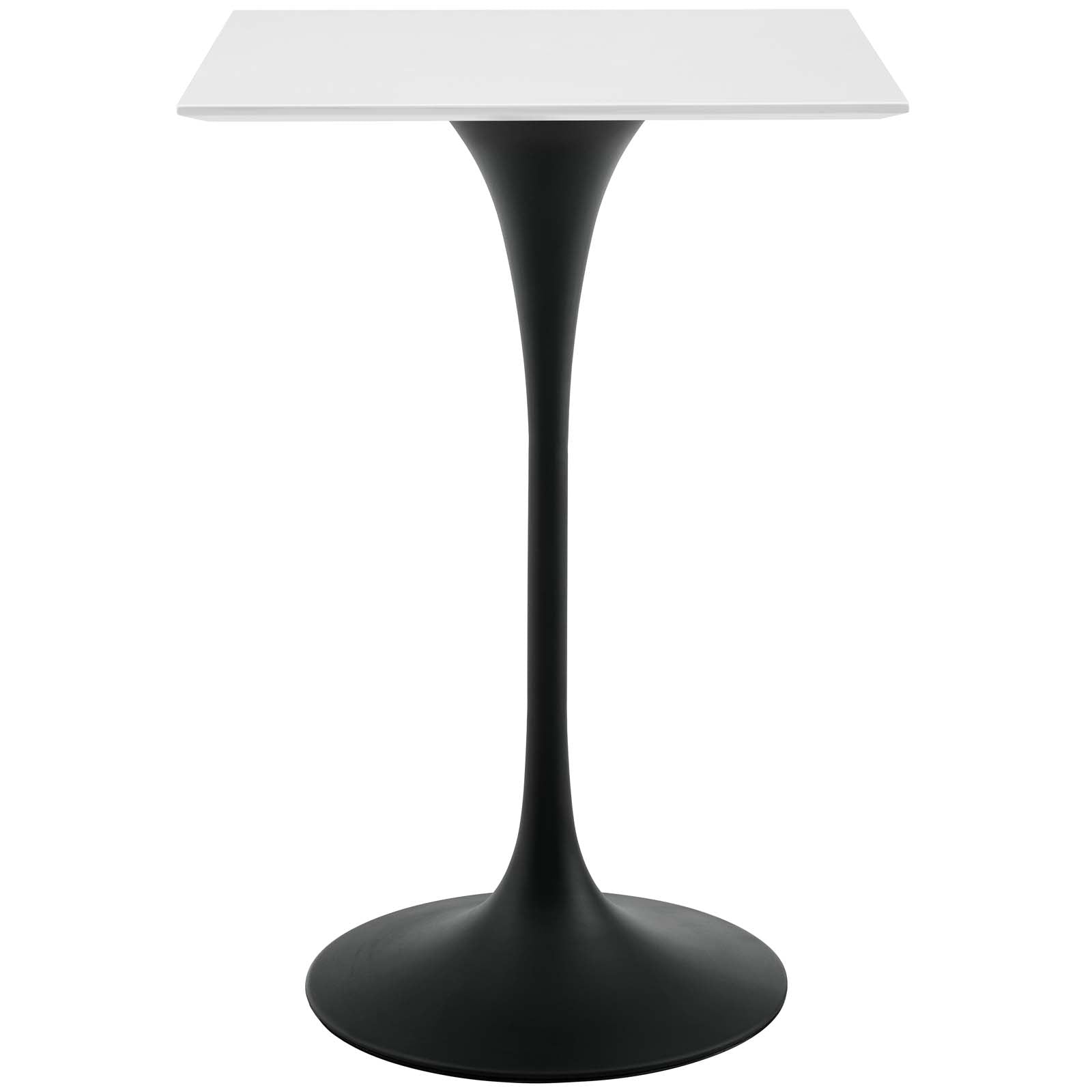 Modway Lippa 28" Square Wood Top Bar Table in White | Bar Table | Modishstore-2