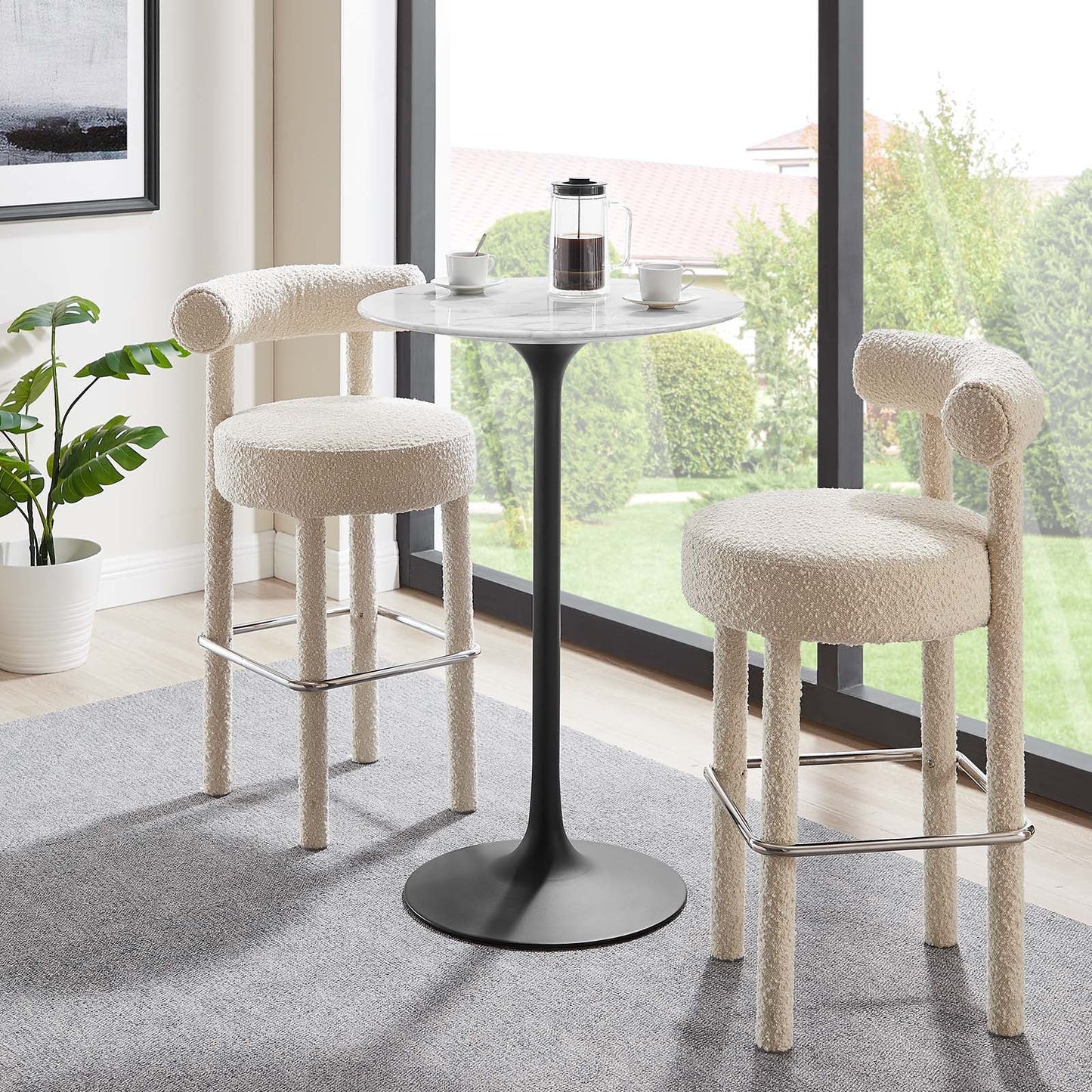 Modway Lippa 28" Round Artificial Marble Bar Table - EEI-3547