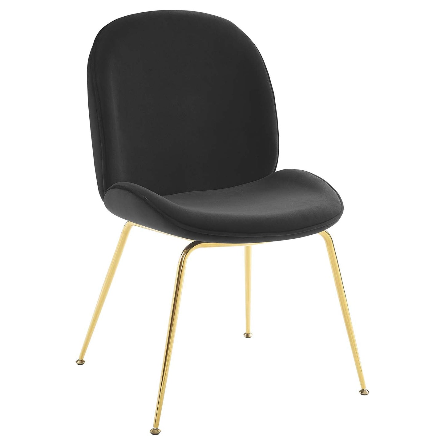 Modway Scoop Gold Stainless Steel Leg Performance Velvet Dining Chair | Dining Chairs | Modishstore-6