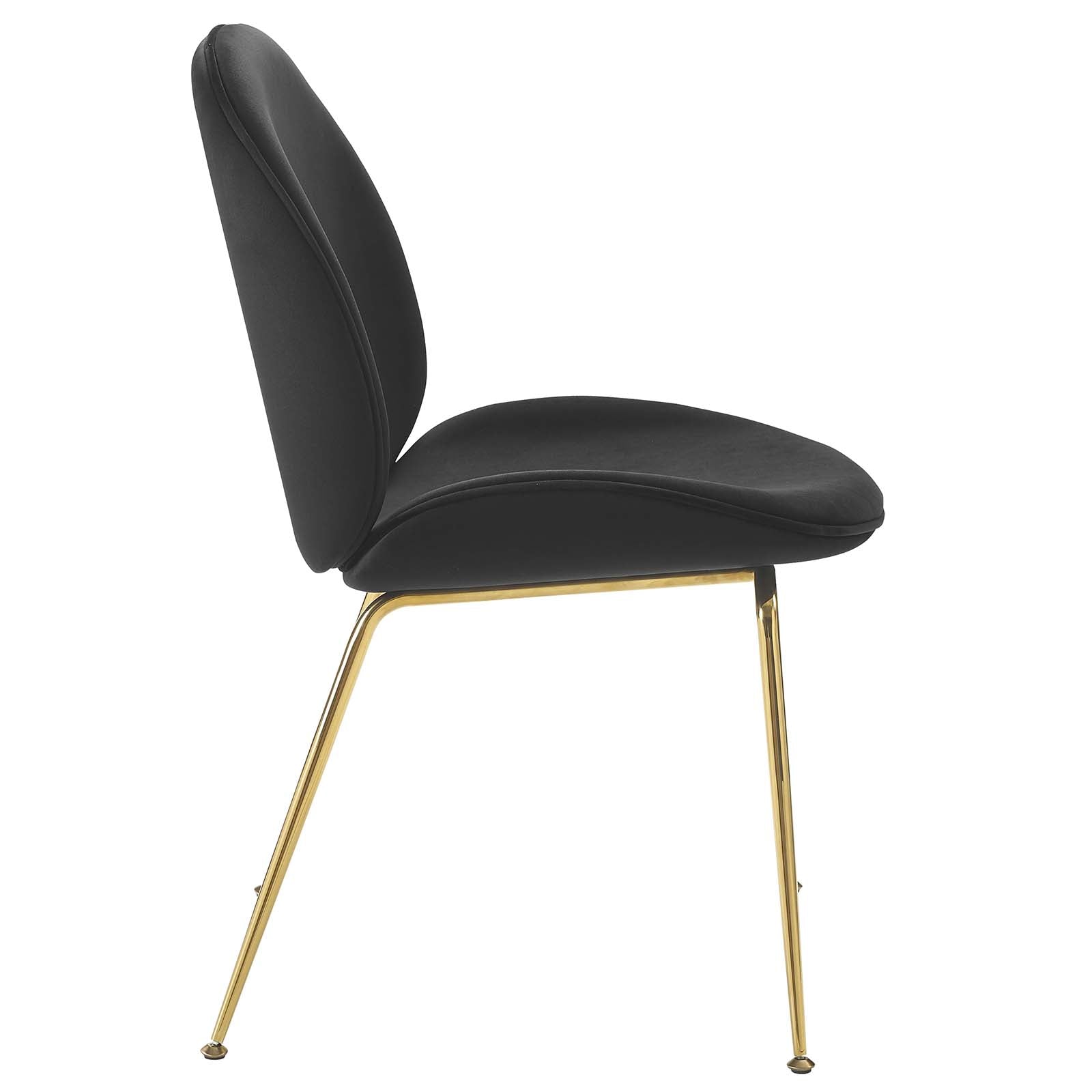Modway Scoop Gold Stainless Steel Leg Performance Velvet Dining Chair | Dining Chairs | Modishstore-3
