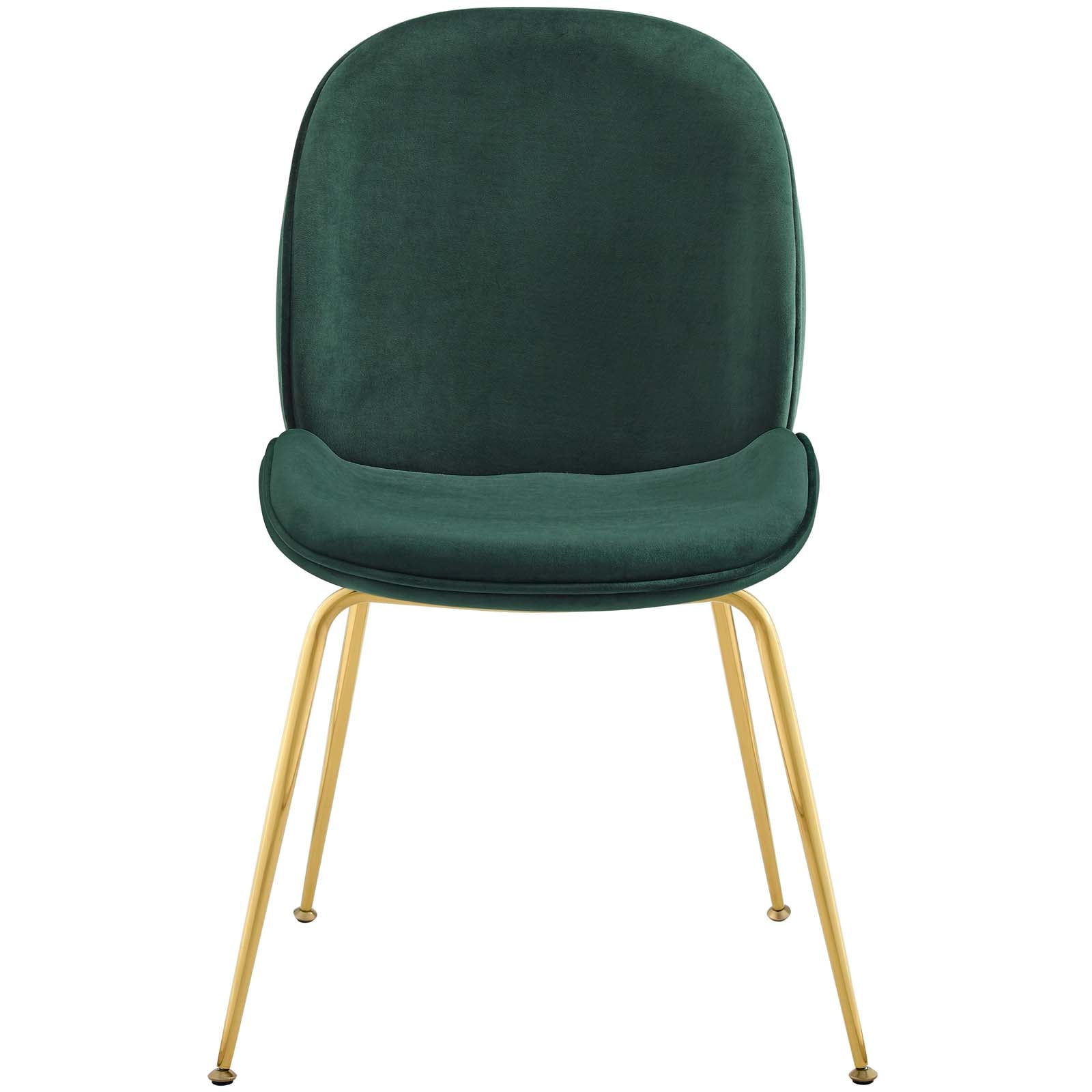 Modway Scoop Gold Stainless Steel Leg Performance Velvet Dining Chair | Dining Chairs | Modishstore-15