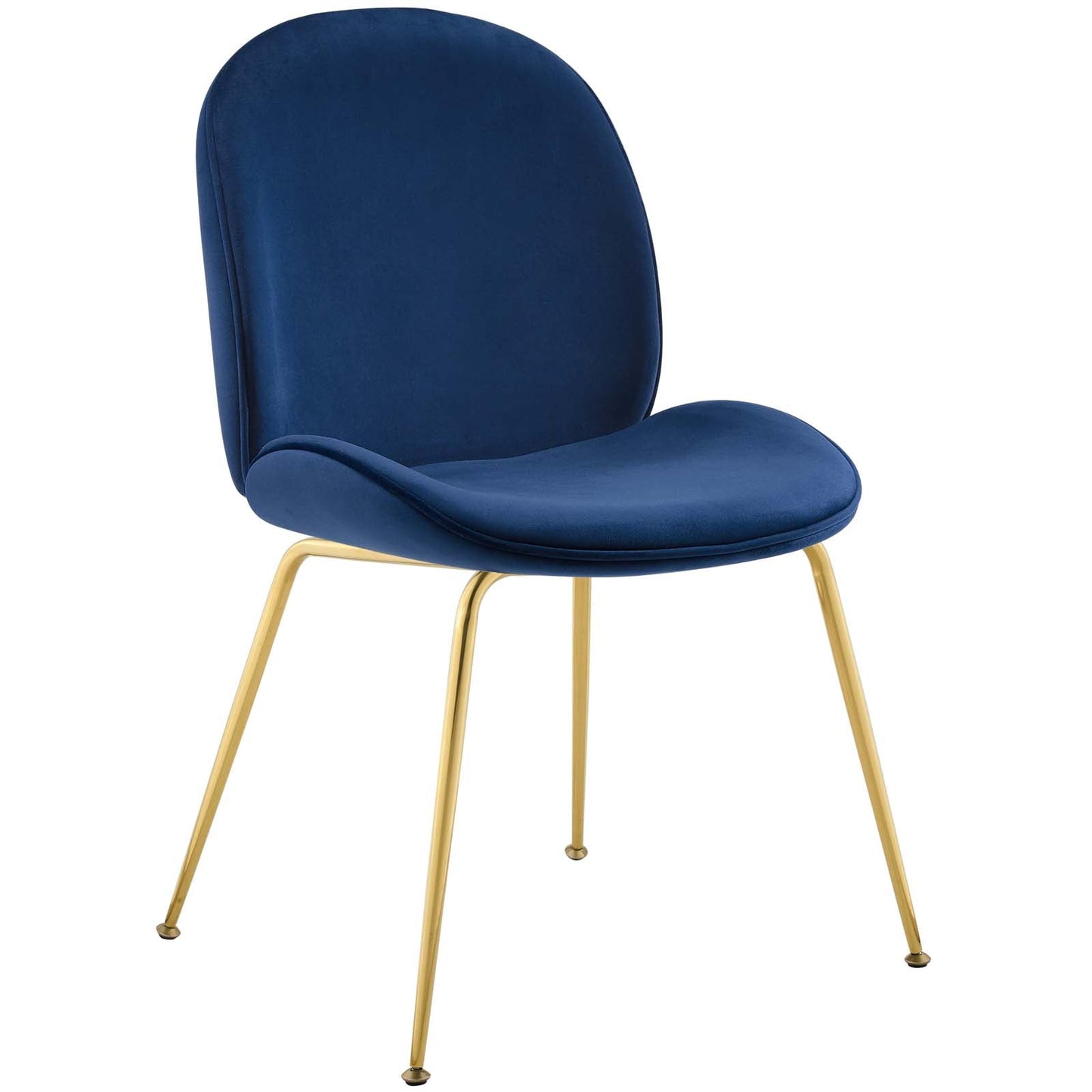 Modway Scoop Gold Stainless Steel Leg Performance Velvet Dining Chair | Dining Chairs | Modishstore-25