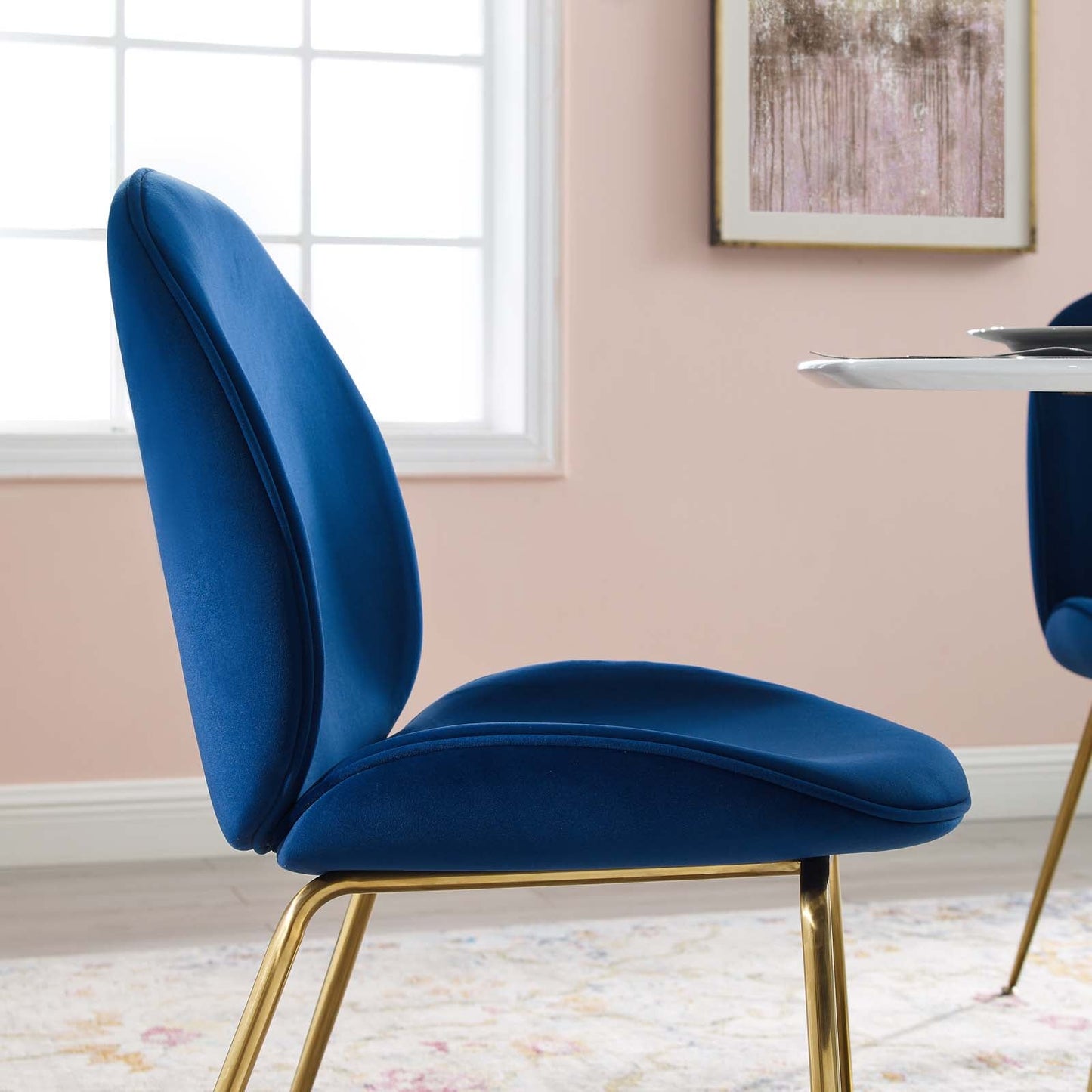 Modway Scoop Gold Stainless Steel Leg Performance Velvet Dining Chair | Dining Chairs | Modishstore-30