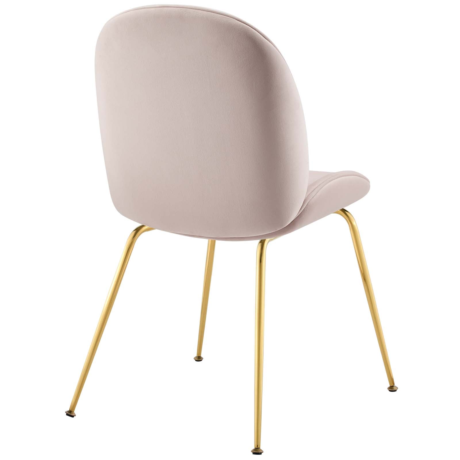 Modway Scoop Gold Stainless Steel Leg Performance Velvet Dining Chair | Dining Chairs | Modishstore-34