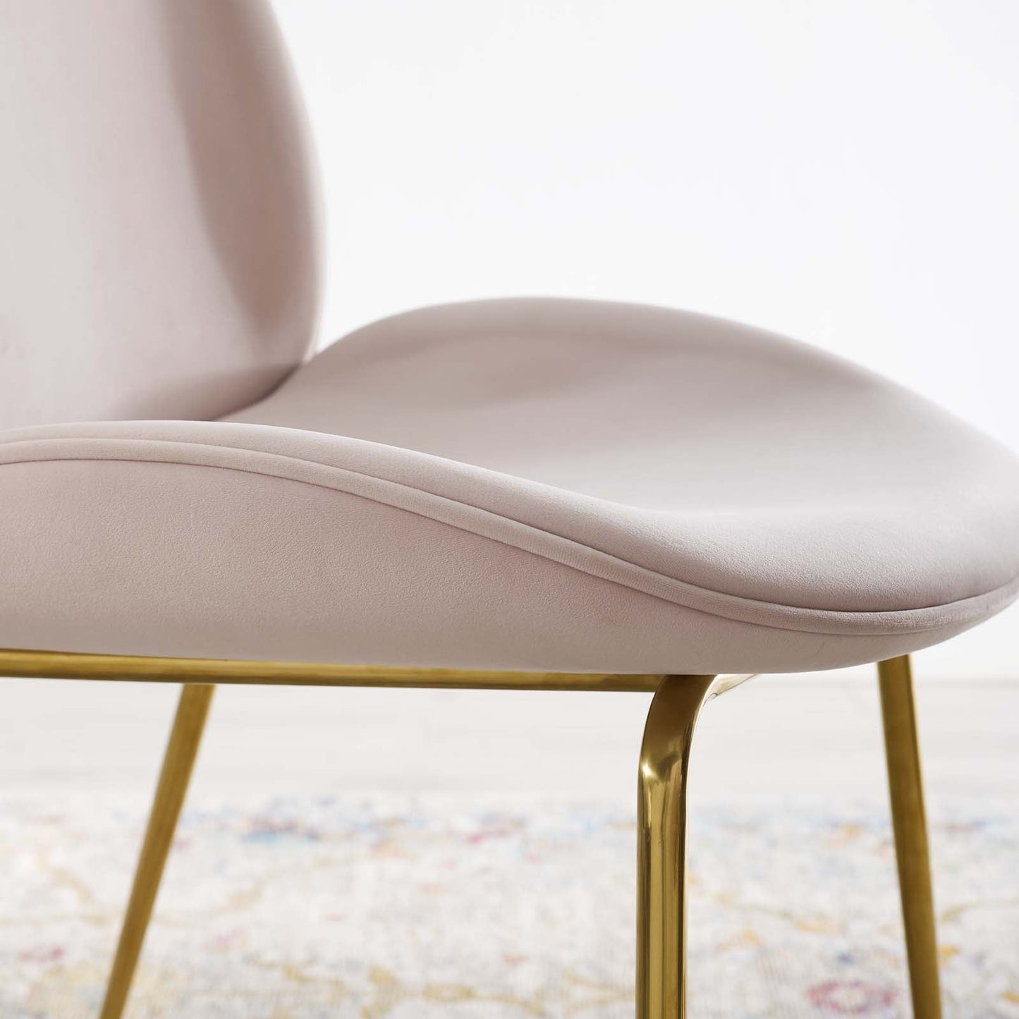 Modway Scoop Gold Stainless Steel Leg Performance Velvet Dining Chair | Dining Chairs | Modishstore-32