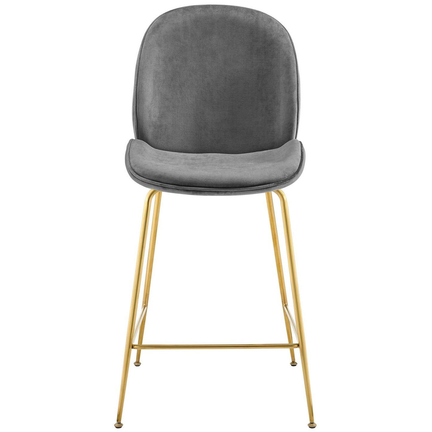 Modway Scoop Gold Stainless Steel Leg Performance Velvet Counter Stool | Counter Stools | Modishstore-11