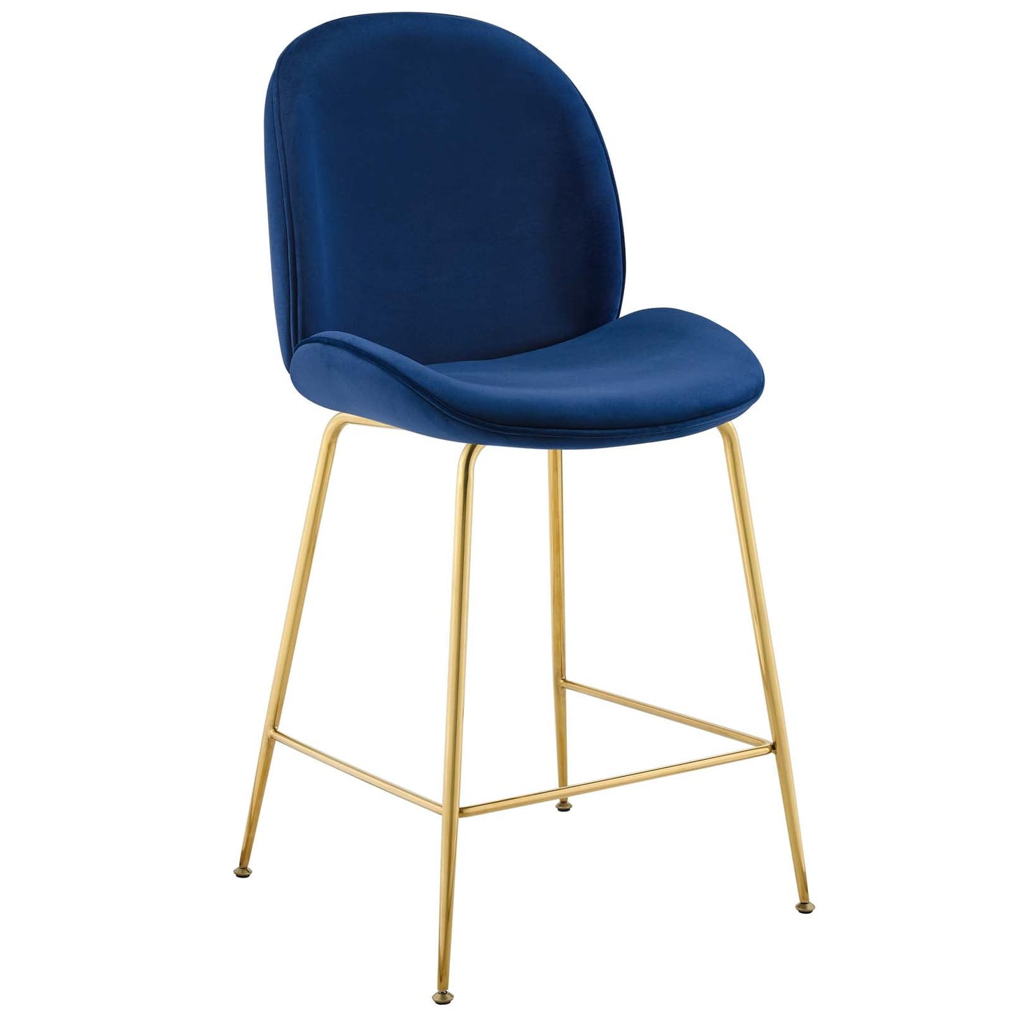 Modway Scoop Gold Stainless Steel Leg Performance Velvet Counter Stool | Counter Stools | Modishstore-17