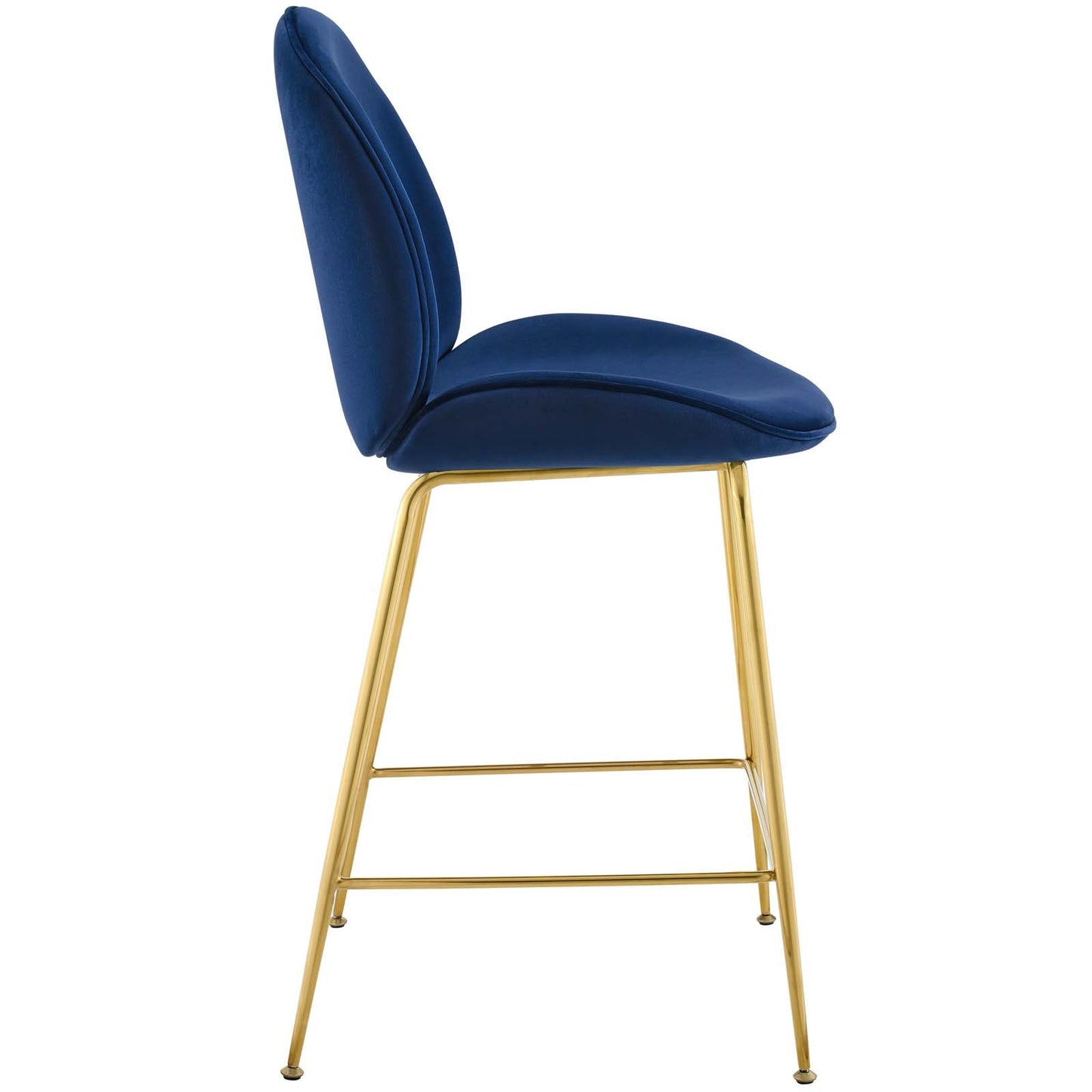 Modway Scoop Gold Stainless Steel Leg Performance Velvet Counter Stool | Counter Stools | Modishstore-18