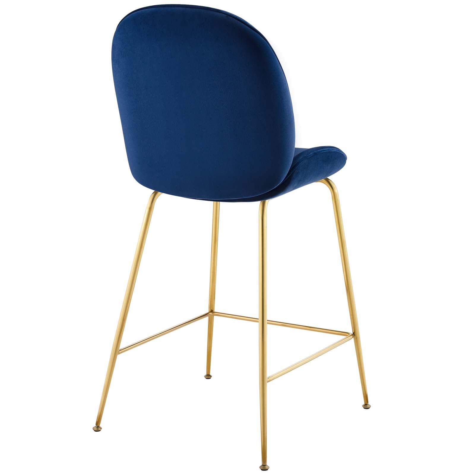 Modway Scoop Gold Stainless Steel Leg Performance Velvet Counter Stool | Counter Stools | Modishstore-19