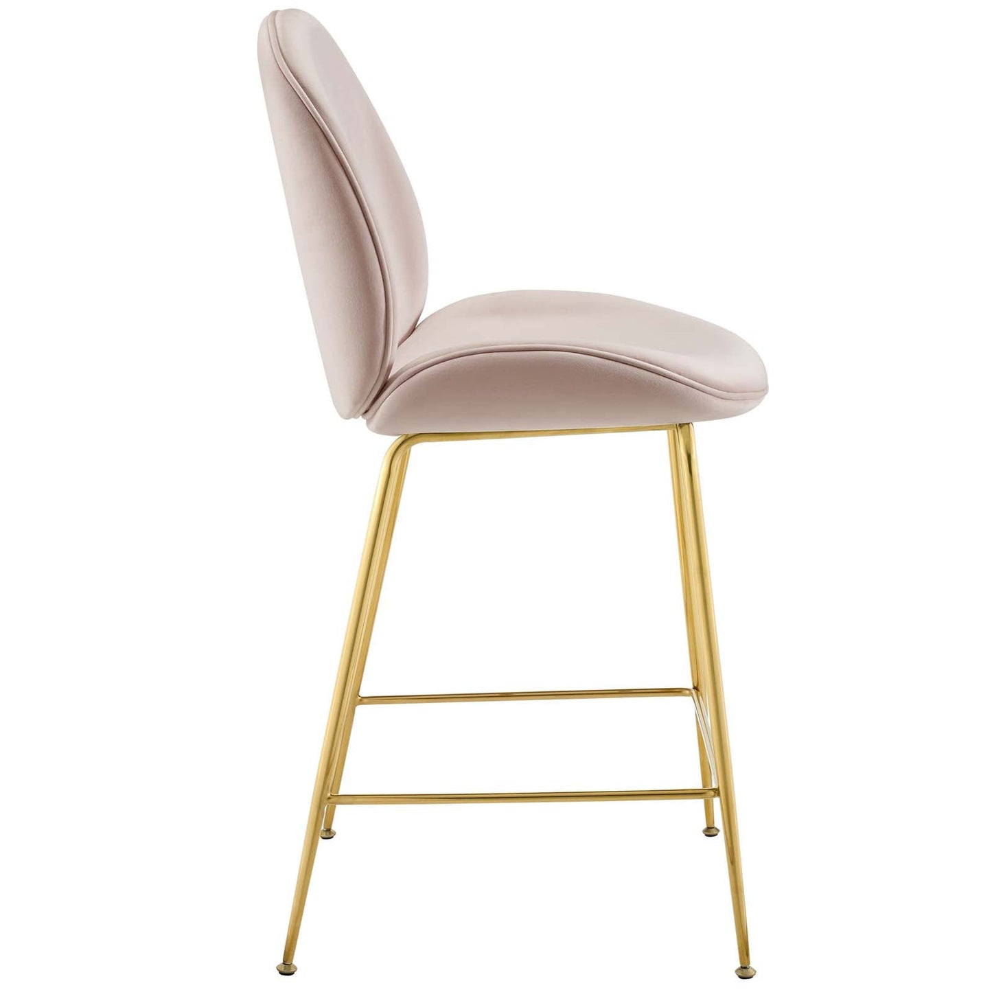 Modway Scoop Gold Stainless Steel Leg Performance Velvet Counter Stool | Counter Stools | Modishstore-3