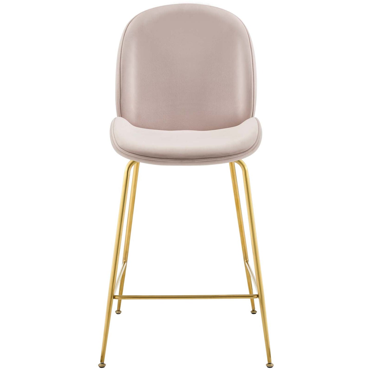 Modway Scoop Gold Stainless Steel Leg Performance Velvet Counter Stool | Counter Stools | Modishstore-5