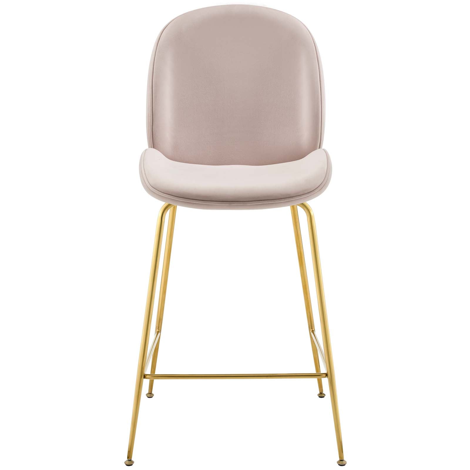 Modway Scoop Gold Stainless Steel Leg Performance Velvet Counter Stool | Counter Stools | Modishstore-5