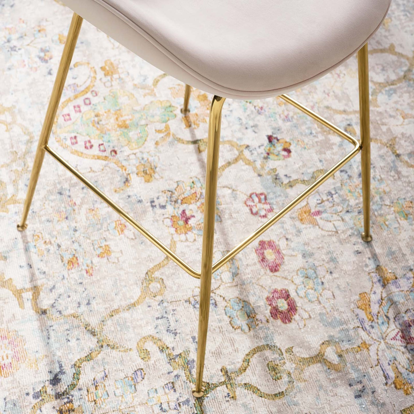Modway Scoop Gold Stainless Steel Leg Performance Velvet Counter Stool | Counter Stools | Modishstore-21