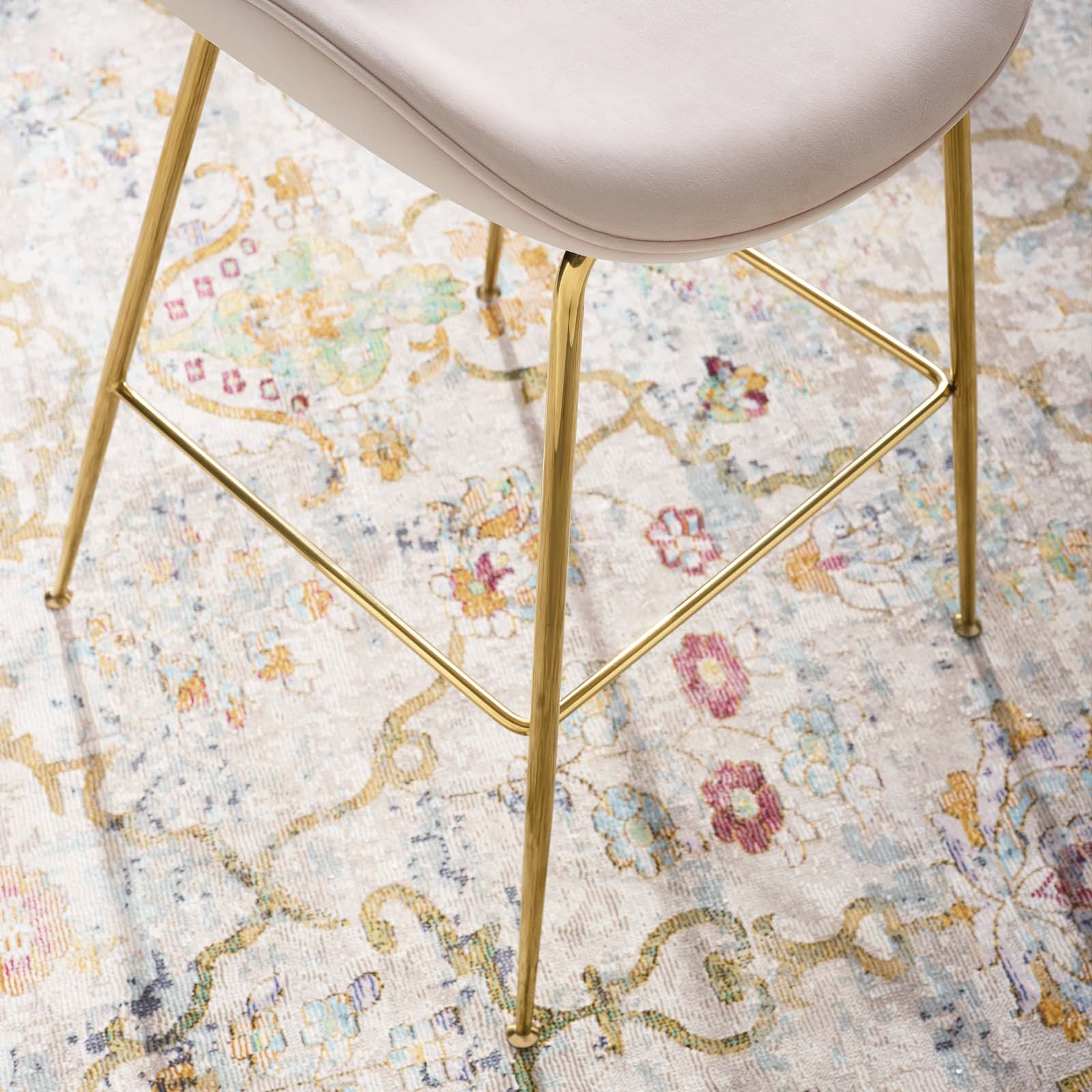 Modway Scoop Gold Stainless Steel Leg Performance Velvet Counter Stool | Counter Stools | Modishstore-21
