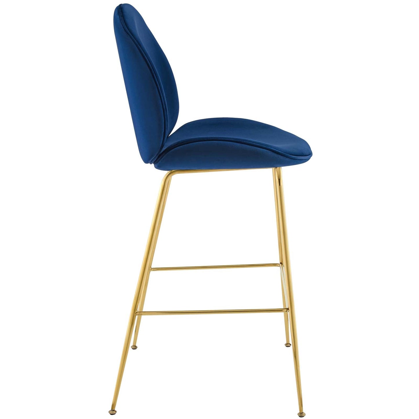 Modway Scoop Gold Stainless Steel Leg Performance Velvet Bar Stool | Bar Stools | Modishstore-17