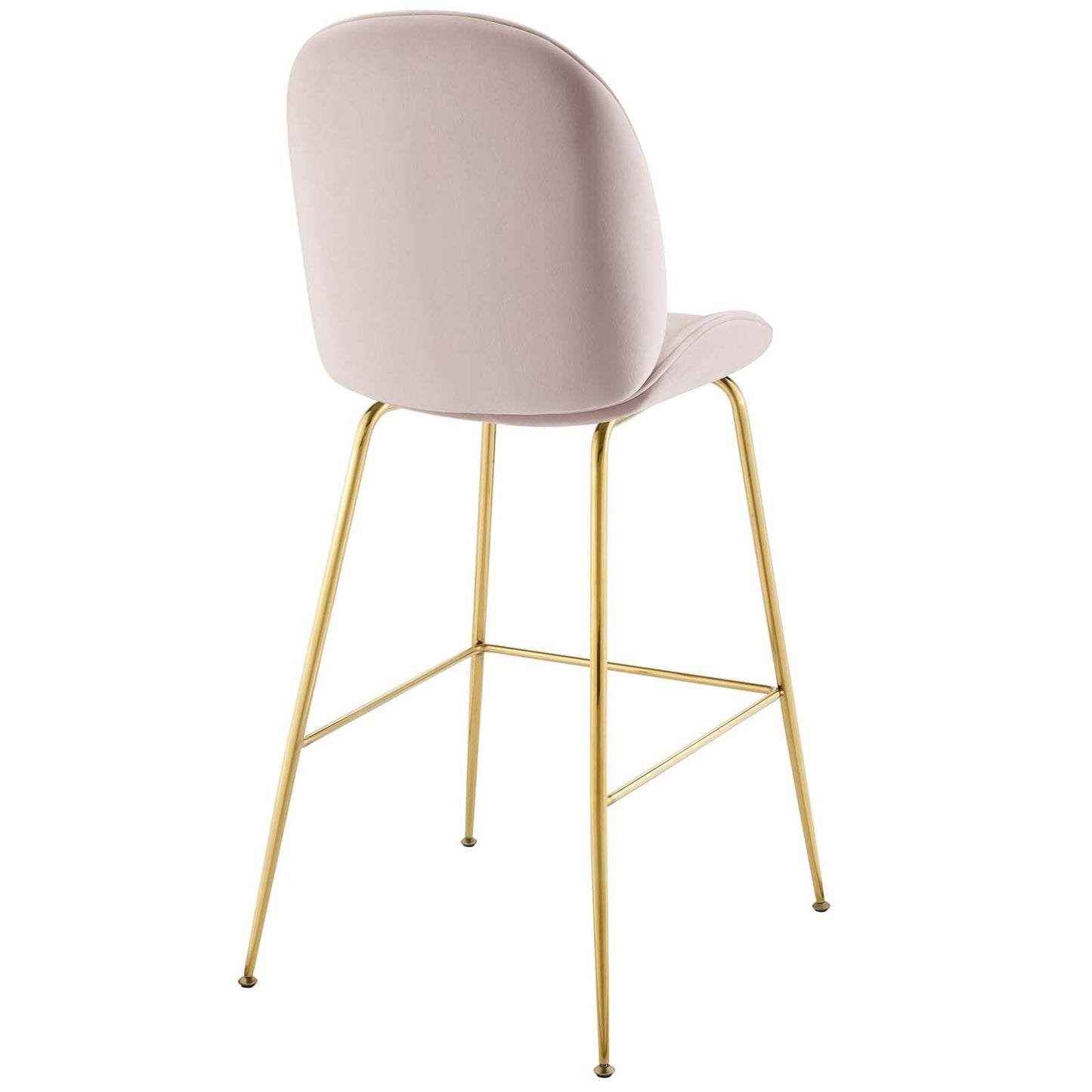 Modway Scoop Gold Stainless Steel Leg Performance Velvet Bar Stool | Bar Stools | Modishstore-8