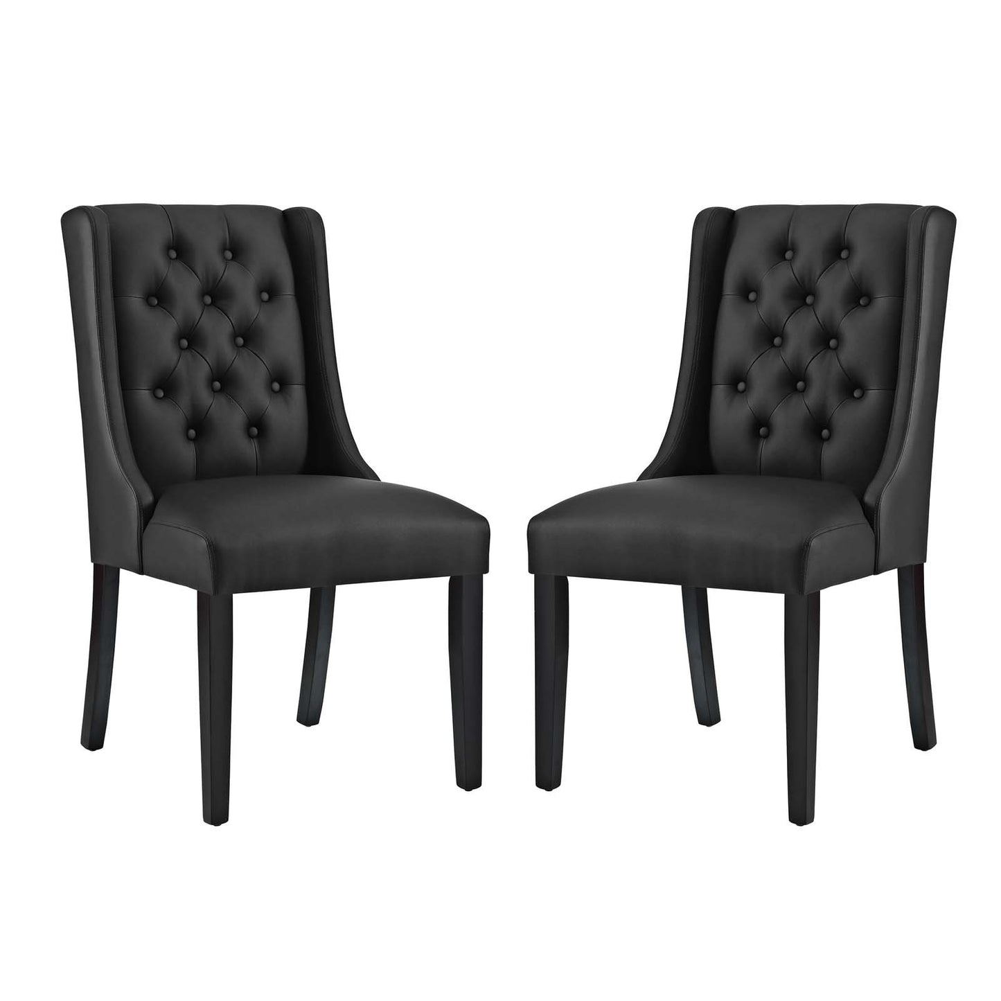 Modway Baronet Dining Chair Vinyl Set of 2