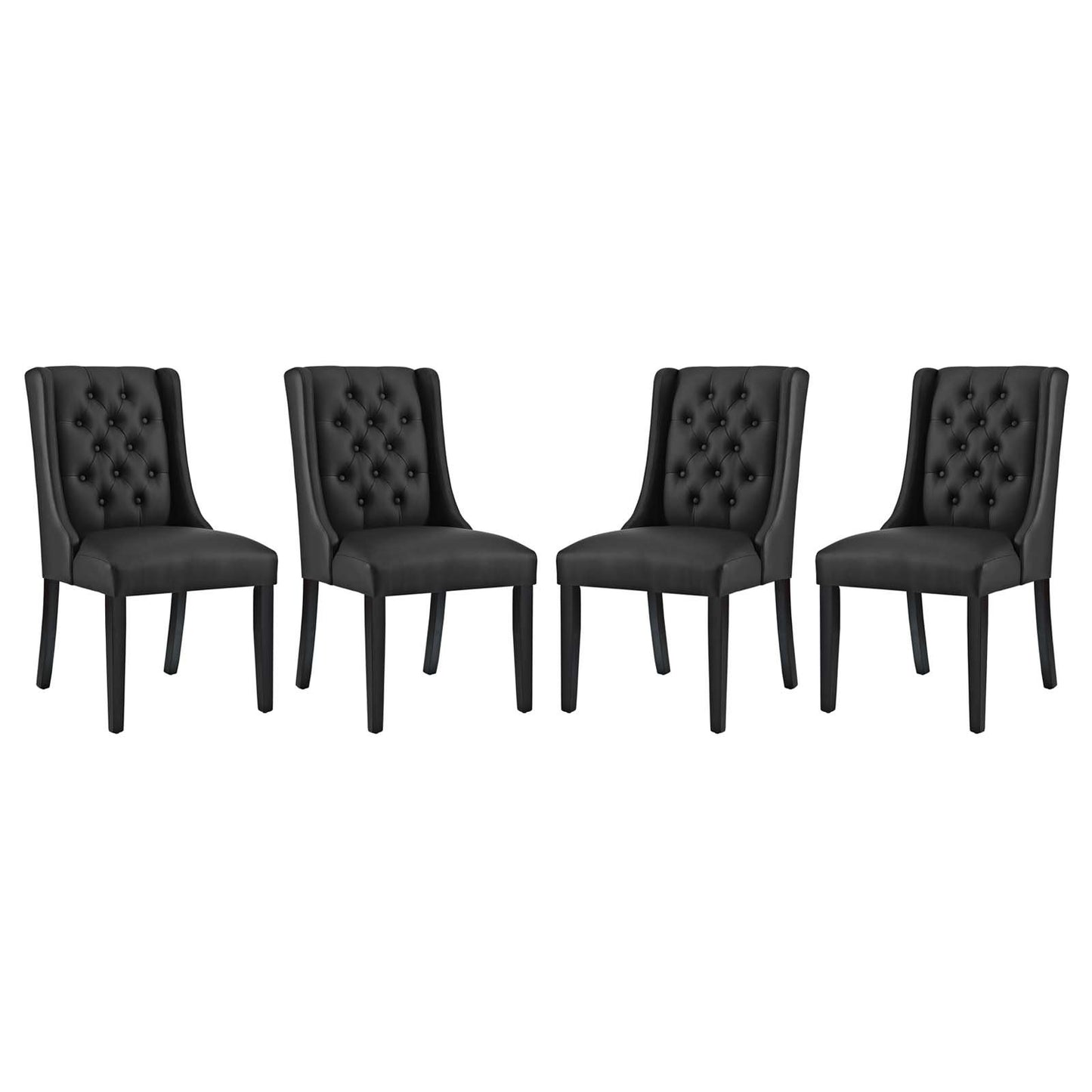 Modway Baronet Dining Chair Vinyl Set of 4